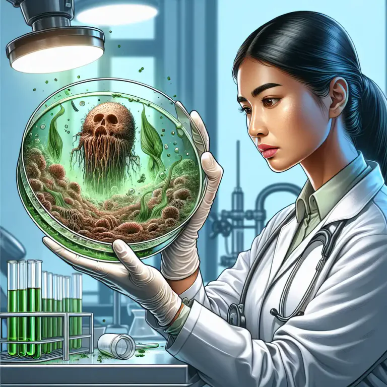 Visual representation of "putrefaction" - The chemical breakdown of something, especially through a bacterial or fungal action, resulting in an unpleasant smell.