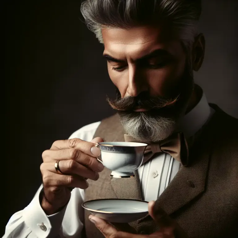 Visual representation of "whiskered" - Describes something or someone with a moustache or beard.