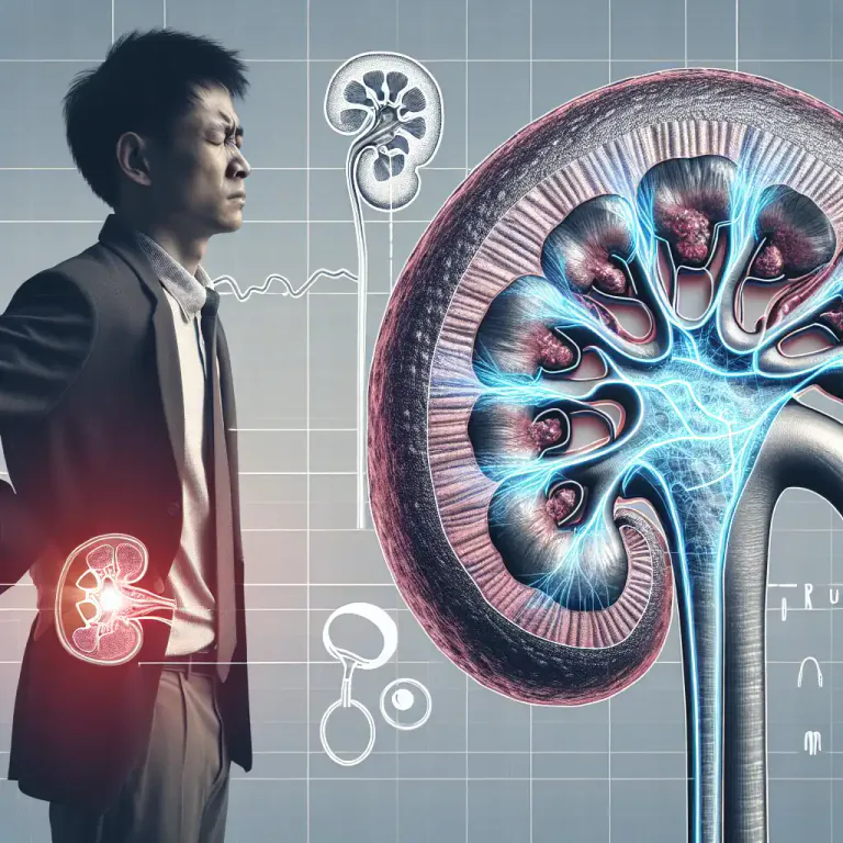 Visual representation of "calyx" - A part of the kidney where urine collects before it moves to the ureter.
