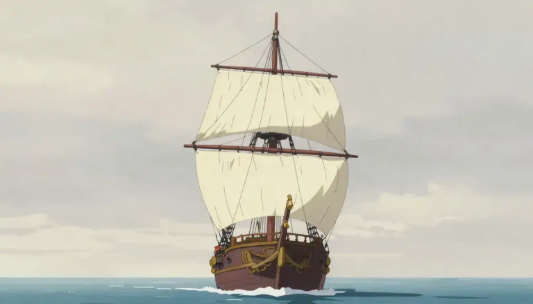 Visual representation of "mast" - A tall vertical pole used to support the sails on a ship