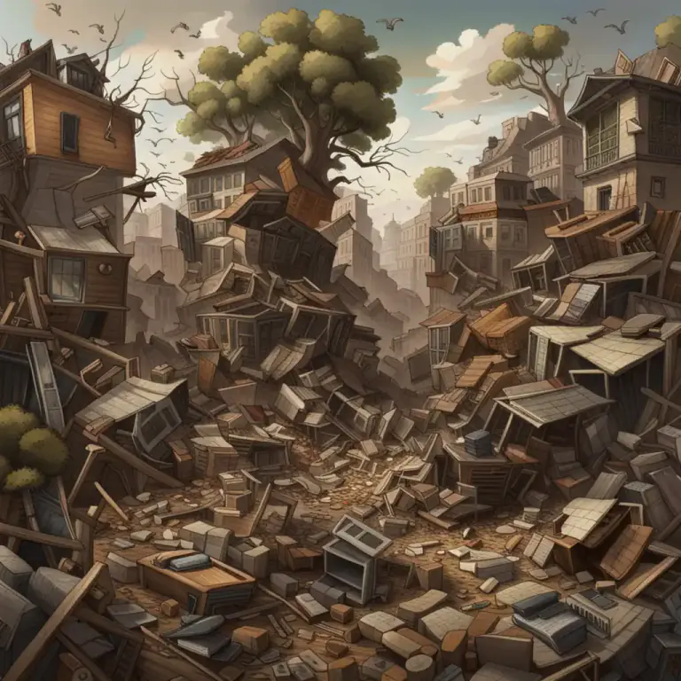 Visual representation of "tumult" - A state of confusion or disorder.