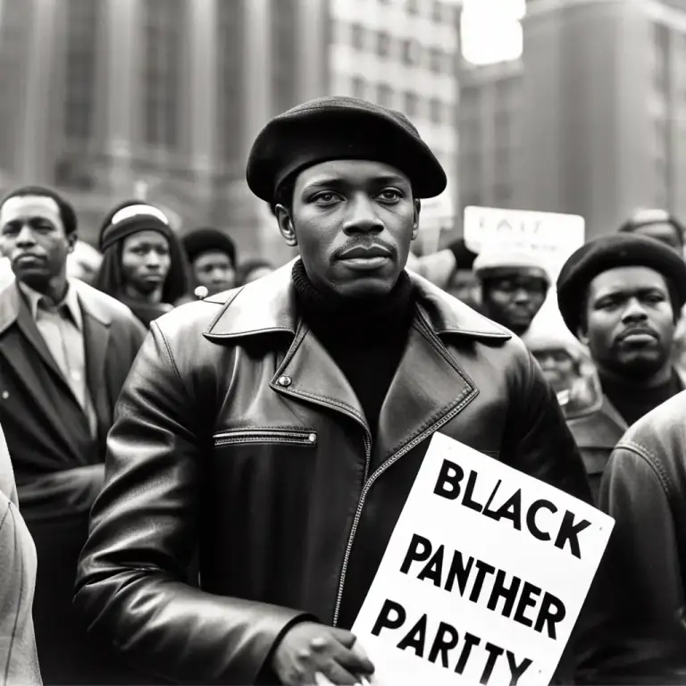 Visual representation of "panther" - A member of the Black Panther Party, a revolutionary black nationalist and socialist organization in the United States.