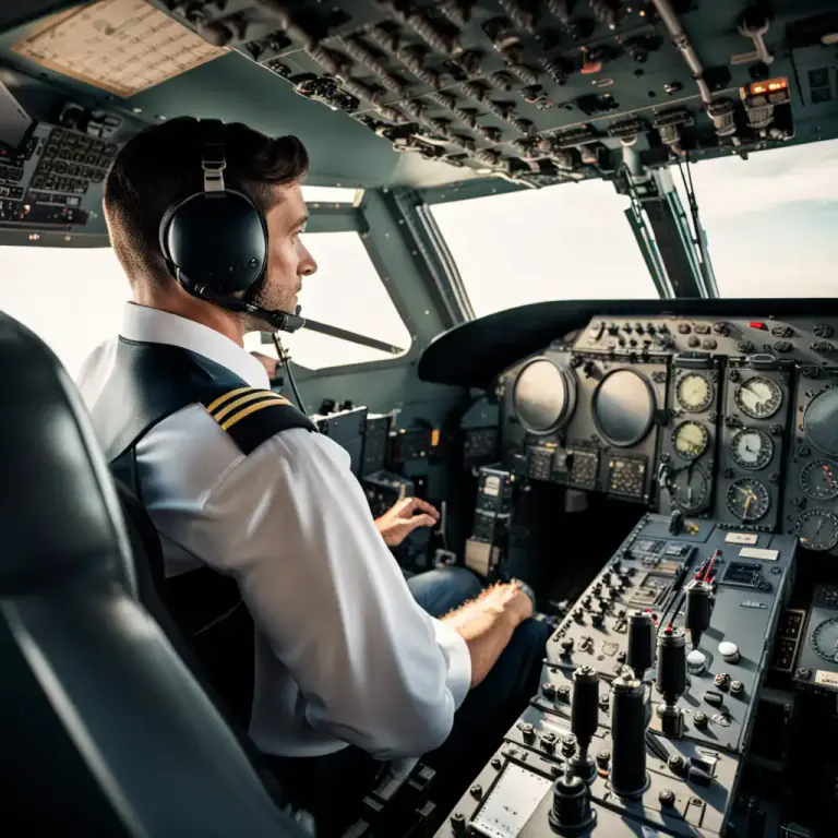 Visual representation of "flyer" - A person who operates an aircraft.
