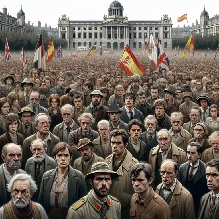 Visual representation of "convulsion" - A sudden social or political upheaval.