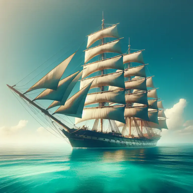 Visual representation of "clipper" - A fast sailing ship used especially in the 19th century.