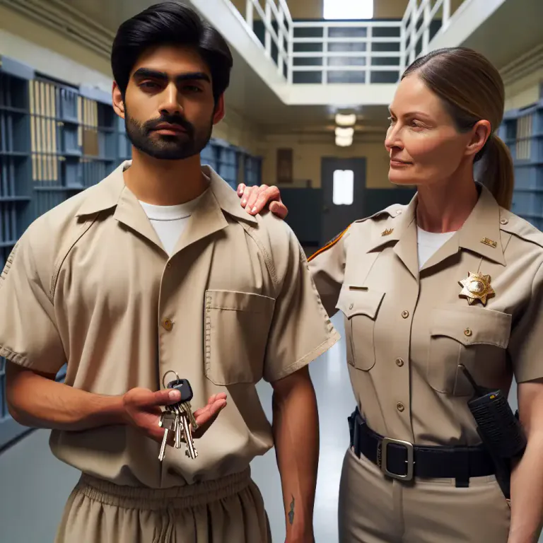 Visual representation of "trusty" - A prisoner who is given special privileges or responsibilities in return for good behavior.