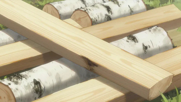 Visual representation of "birchwood" - Birchwood is the wood from birch trees, known for its light color and fine texture, often used for making furniture and decorative items.