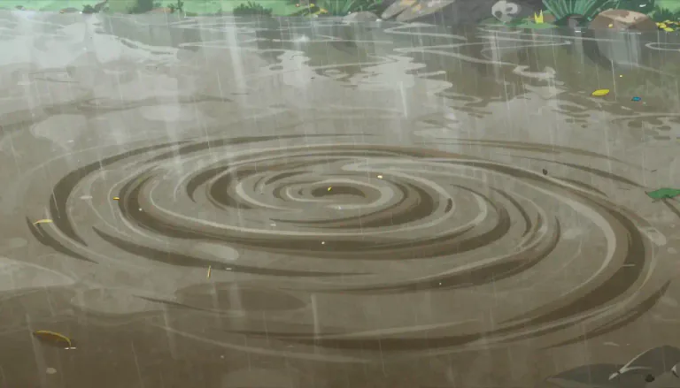 Visual representation of "turbid" - Not clear, muddy or containing a lot of things that do not belong, particularly in a liquid