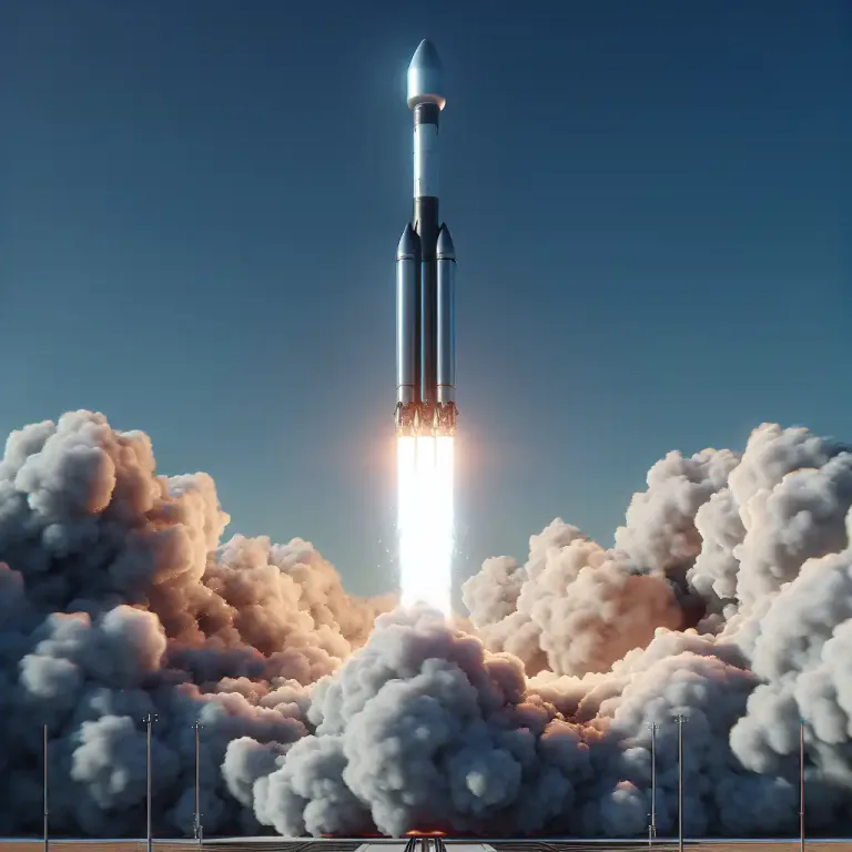 Visual representation of "launch yourself into" - To start an activity or task with all your effort or energy