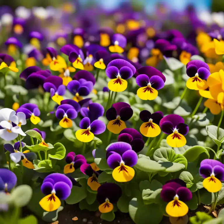 Visual representation of "viola" - A type of flower that is small and brightly colored.