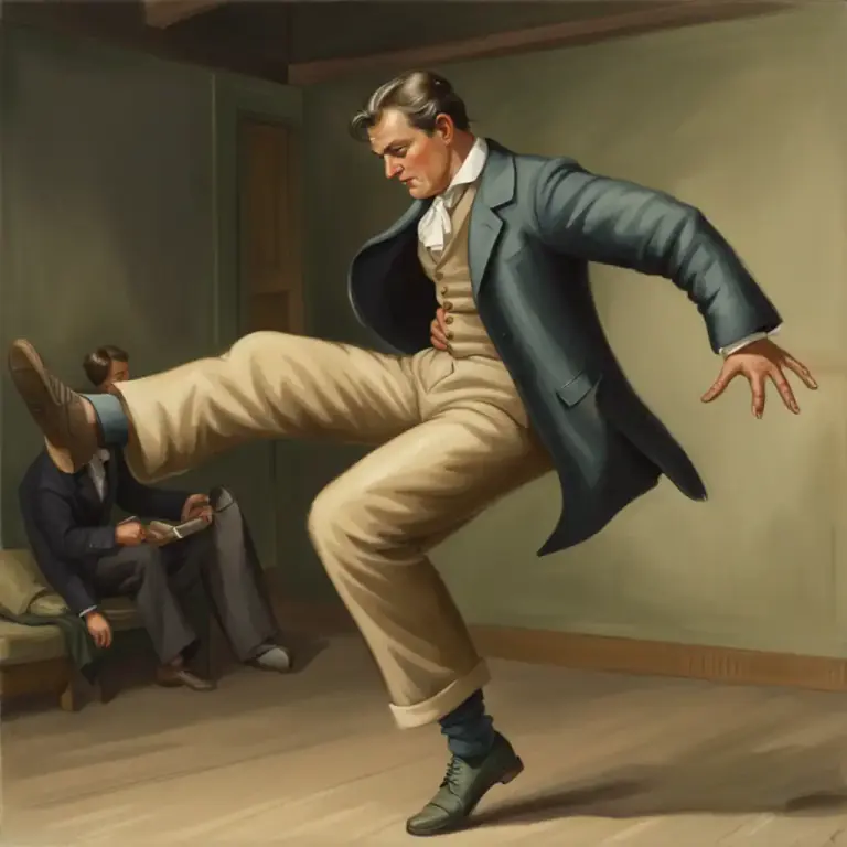Visual representation of "stagger" - An unsteady movement back and forth