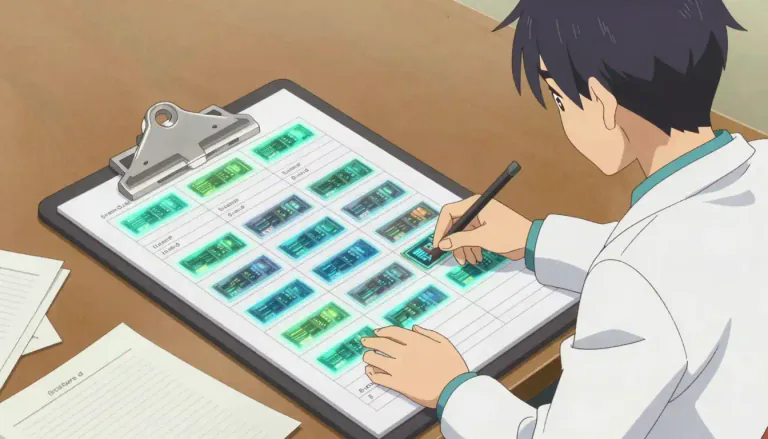 Visual representation of "tabulate" - To arrange data or information in a structured way, usually in columns or tables.