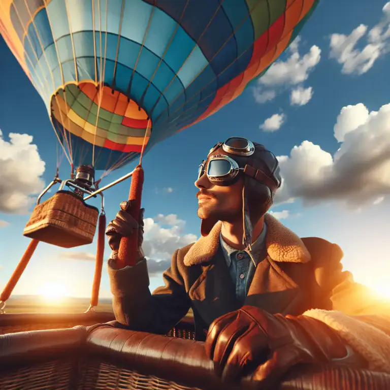 Visual representation of "aeronaut" - A person who travels in an airship or balloon