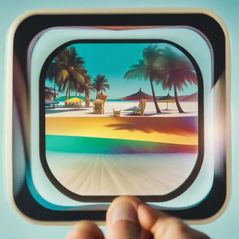 Visual representation of "slide" - A piece of transparent material with something drawn or printed on it, that can be viewed using a slide projector
