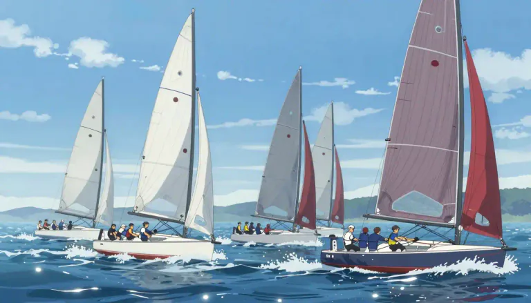 Visual representation of "regatta" - A sporting event where races are held between boats or yachts.