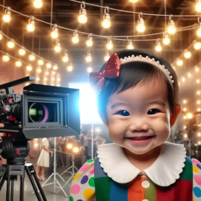 Visual representation of "moppet" - an actress or actor who is a small child