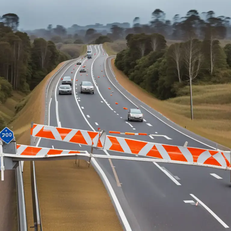 Visual representation of "diversion" - A different route that is used because the usual one is closed