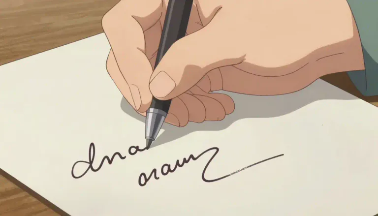 Visual representation of "handwritten" - Written by hand, not typed or printed