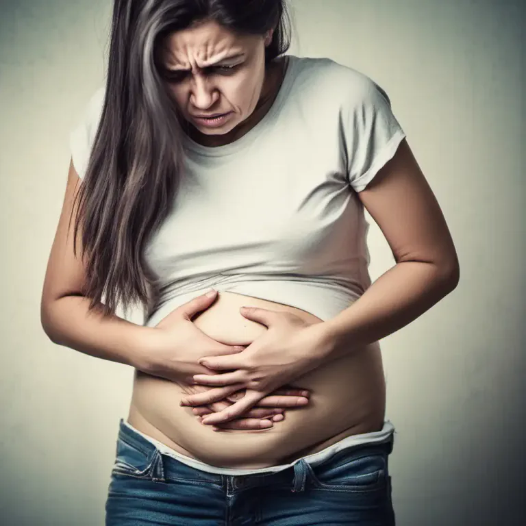Visual representation of "bellyache" - A pain in the stomach or abdomen
