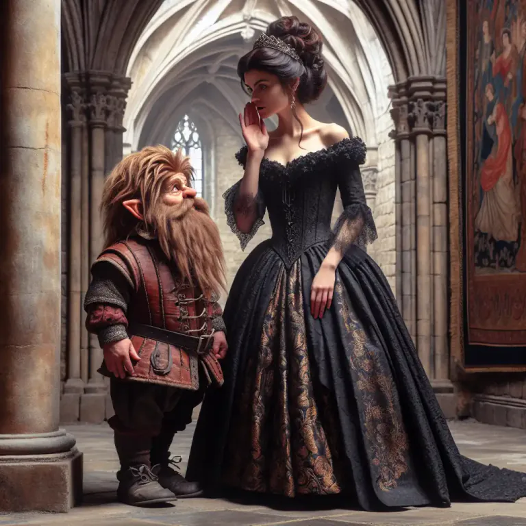 Visual representation of "manikin" - A small person or a dwarf.