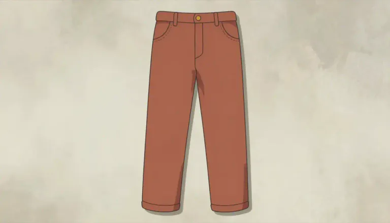 Visual representation of "pants" - A piece of clothing that covers the body from the waist to the ankles, divided into two parts to cover each leg separately.