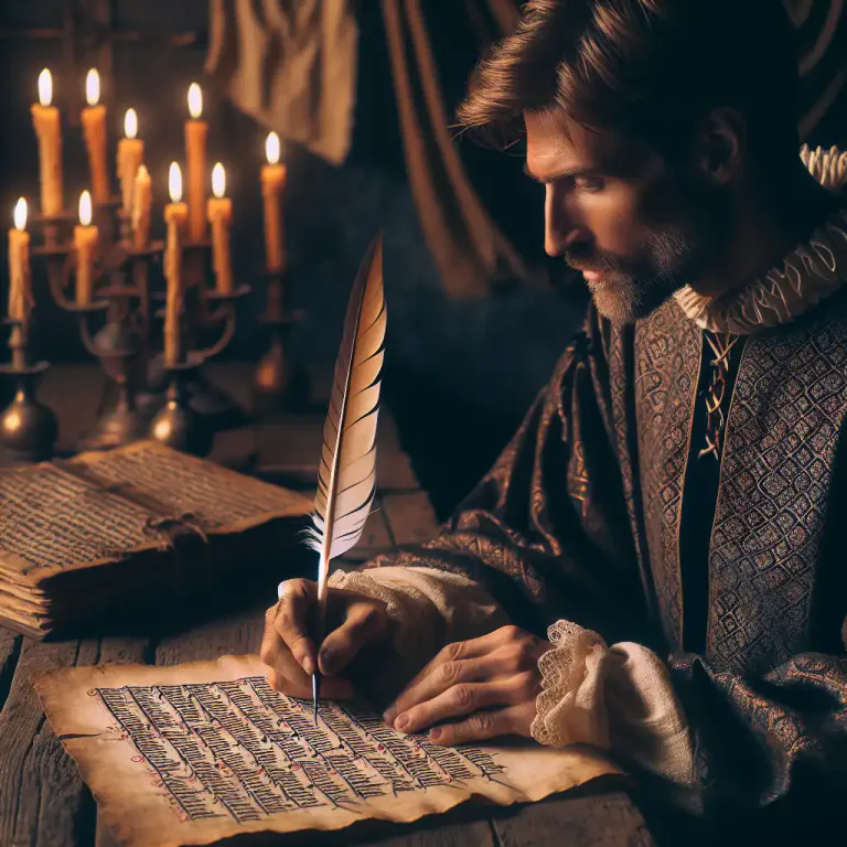 Visual representation of "exemplar" - An original manuscript or book that is used as a model for later copies