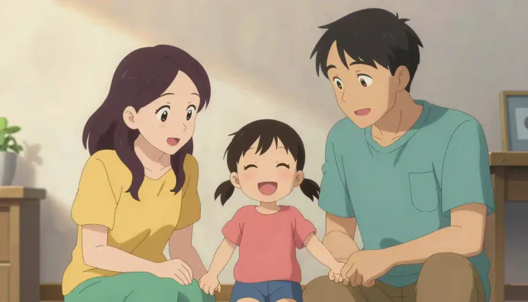 Visual representation of "daughter" - A female child in relation to her parents