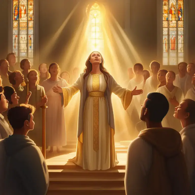 Visual representation of "sainted" - Being made a saint; sanctified