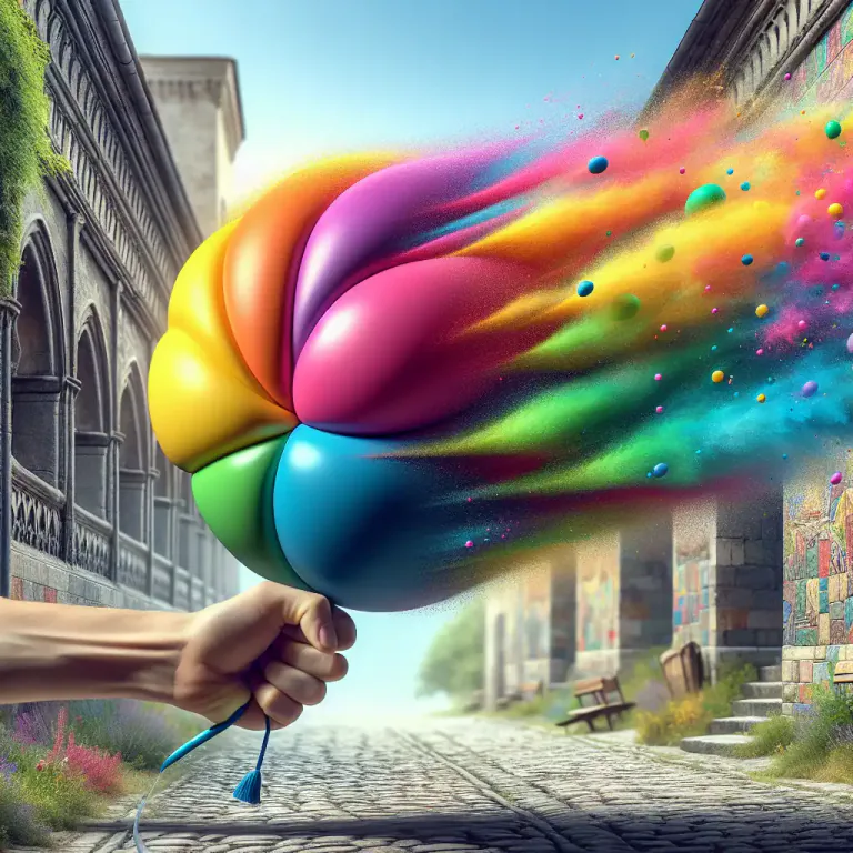 Visual representation of "expulsion" - The act of pushing or forcing something out.