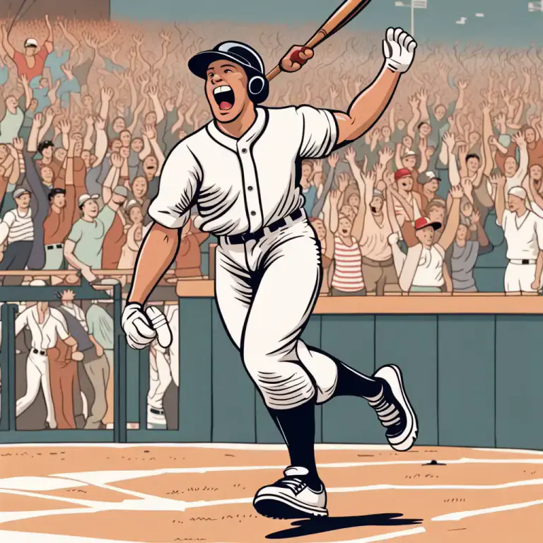 Visual representation of "step up to the plate" - In baseball, to walk towards the home plate to bat