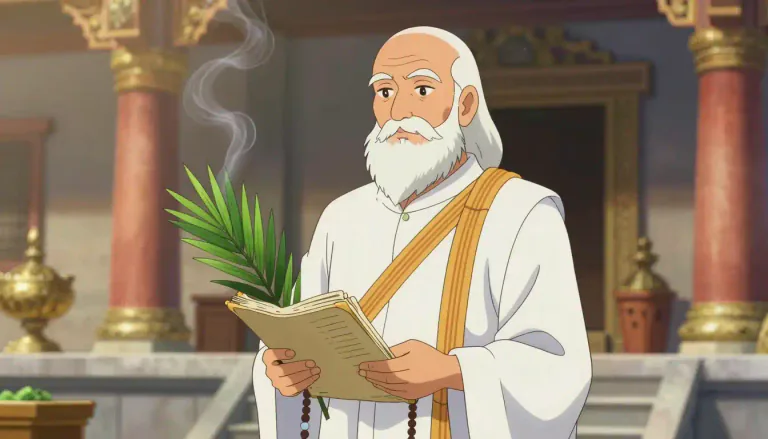 Visual representation of "brahmin" - A member of the highest Hindu caste, traditionally priests or scholars.