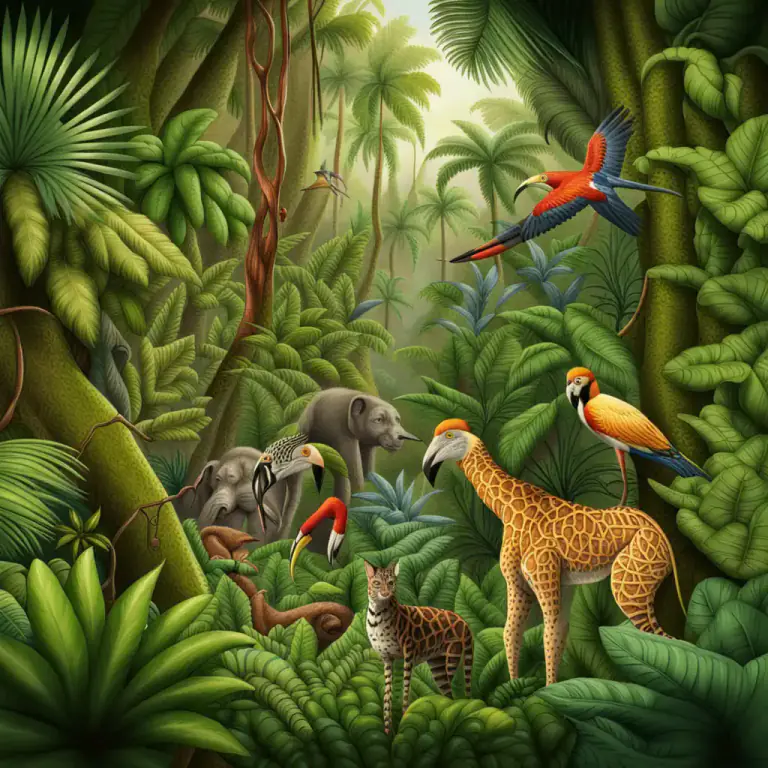 Visual representation of "tropic" - The hottest area of the Earth, around the equator.