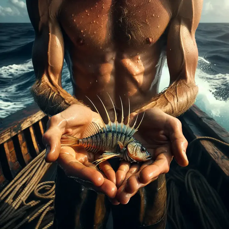 Visual representation of "stickleback" - A small, sharp-pointed, sea fish.