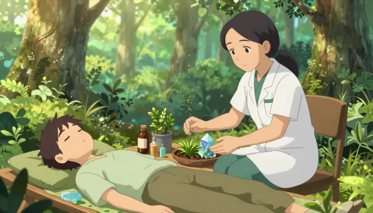 Visual representation of "naturopathic" - Relating to a system of medicine that emphasizes the healing power of nature and natural therapies.