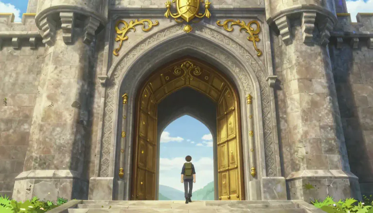 Visual representation of "portal" - A door or entrance, especially a grand or impressive one