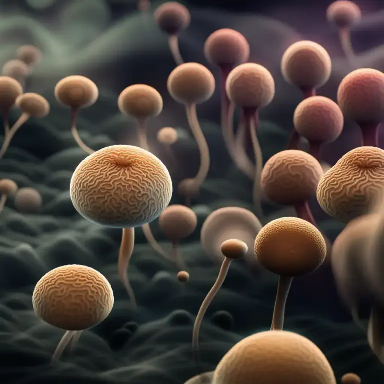 Visual representation of "spore" - A small organism that can survive in harsh conditions until it finds a host
