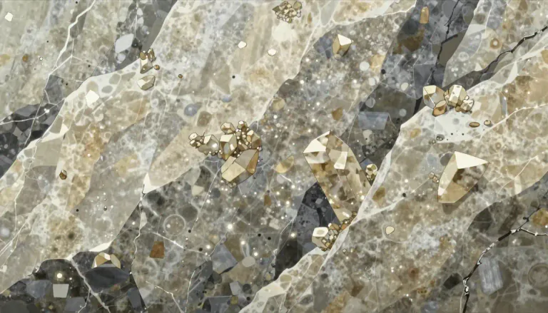 Visual representation of "dolomite" - A type of carbonate mineral that is commonly found in sedimentary rocks, characterized by its crystalline structure and composed mainly of calcium and magnesium.