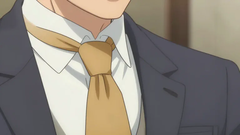 Visual representation of "ascot" - A type of necktie that is usually wider and made of silk, often worn at formal events.