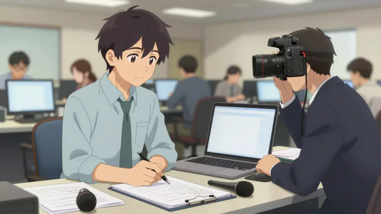 Visual representation of "journalist" - A person who prepares news to be broadcast or published.