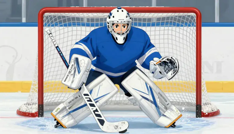 Visual representation of "goaltender" - A goaltender is a player in sports like hockey or soccer whose primary responsibility is to stop the ball or puck from entering the goal.