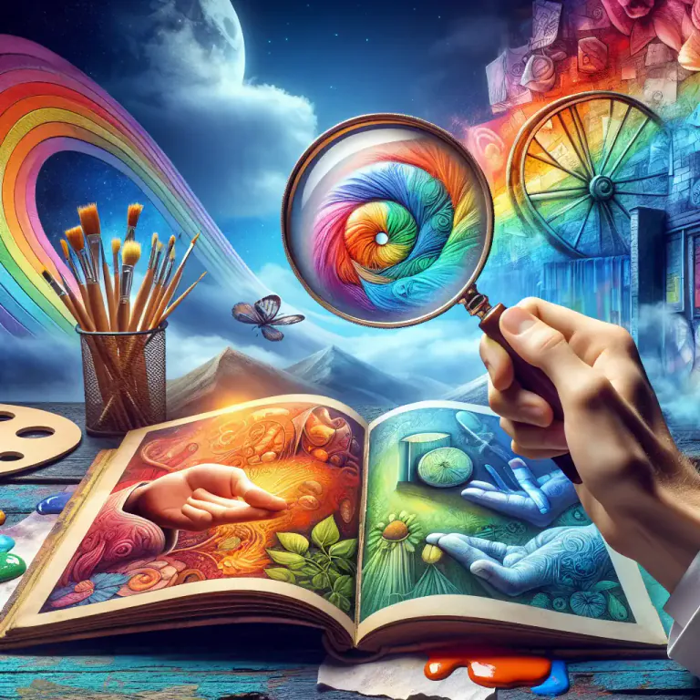 Visual representation of "artwork" - The drawings or photographs in a book, magazine, or other publication