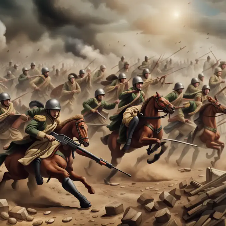 Visual representation of "onset" - An assault, especially a military attack