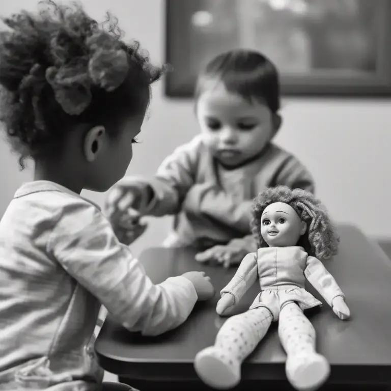 Visual representation of "surrogate" - A substitute in psychological experiments or therapy, allowing people to explore feelings and behaviors.