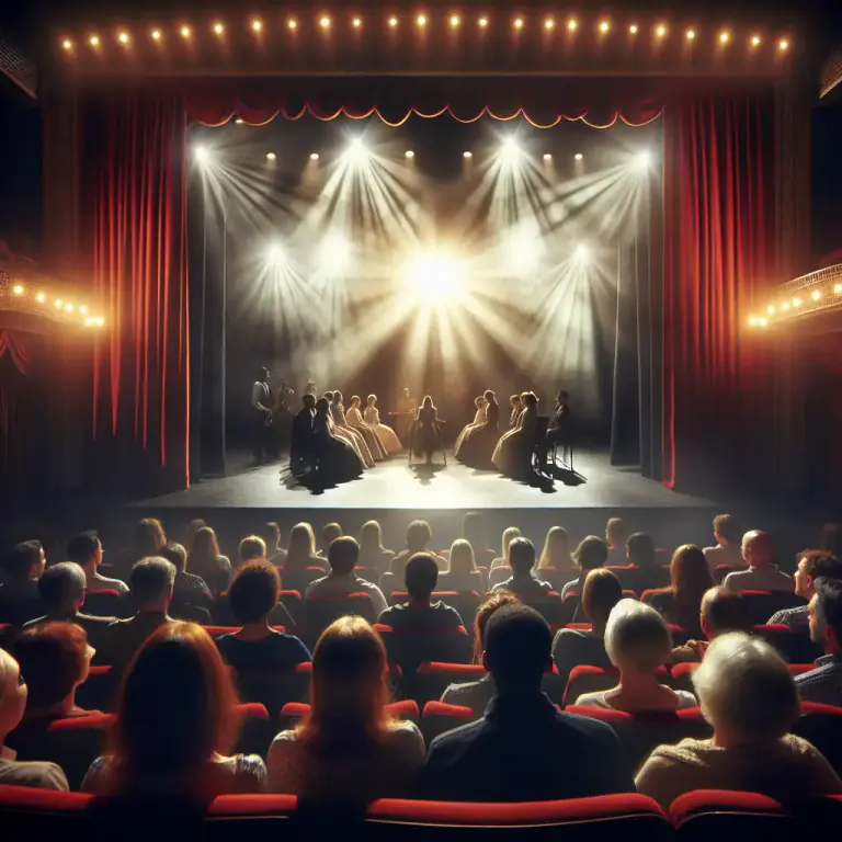 Visual representation of "show" - A theatrical performance or a TV program.