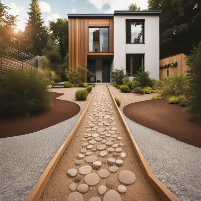 Visual representation of "gravel" - To cover an area with gravel.