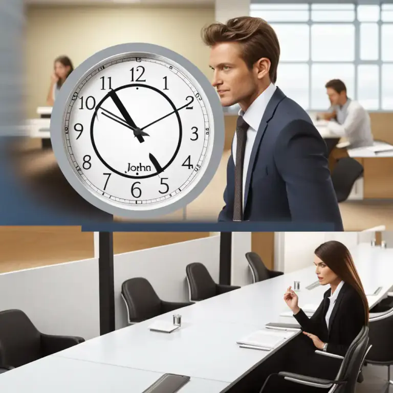 Visual representation of "be a good/bad timekeeper" - Someone who is always on time or often late