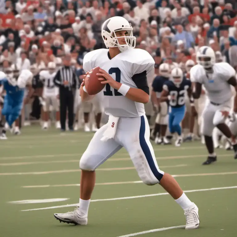 Visual representation of "hand off" - In American football, a maneuver where a player gives the ball to another player.