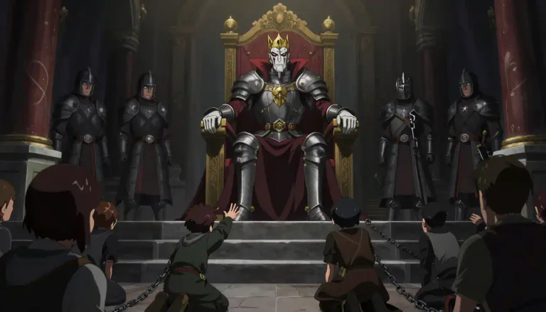 Visual representation of "despot" - A ruler who has complete power of a country, and uses it cruelly.