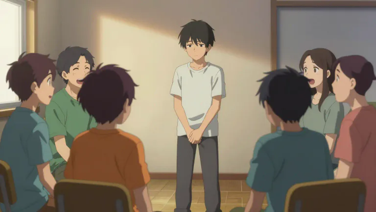 Visual representation of "outcast" - A person who is not accepted by a social group