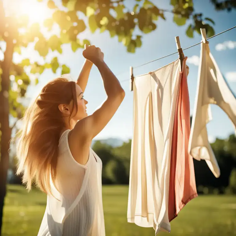 Visual representation of "air out" - To expose something to open air to dry or freshen it.